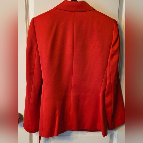 Preston and York Red Women's Point Collar Jacket w/Side Tie Detail, Sz 10 - Picture 10 of 11